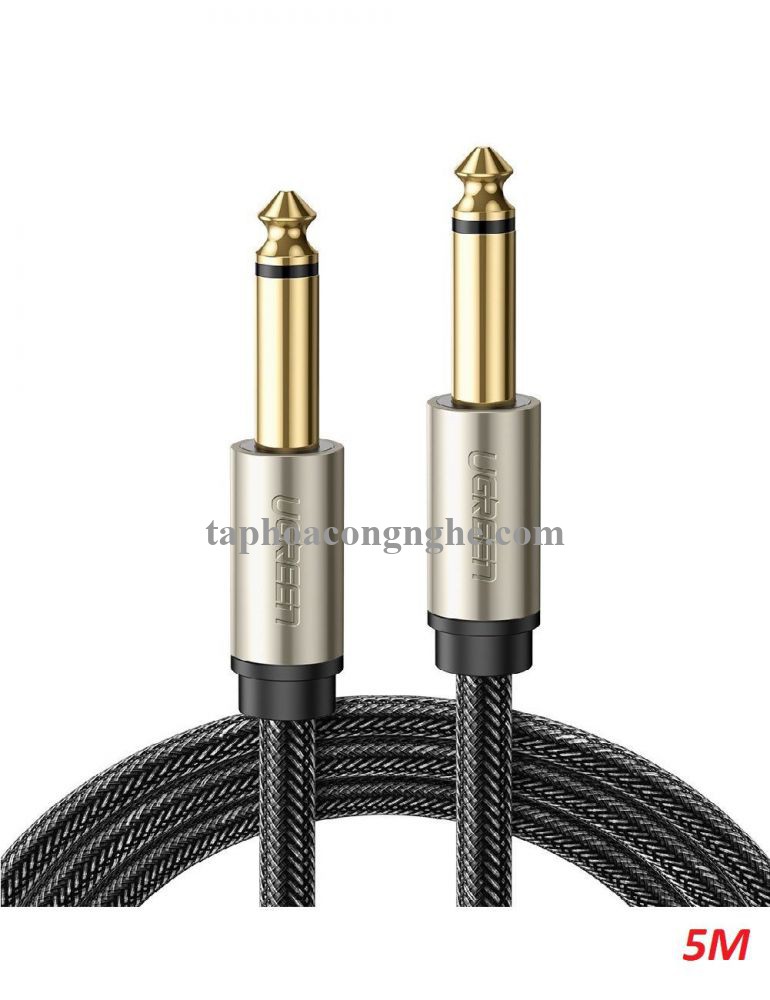 Ugreen 10640 5M 6.35mm 6.5mm TS âm thanh Pro audio đầu mạ vàng 24k màu xám AV128 30010640